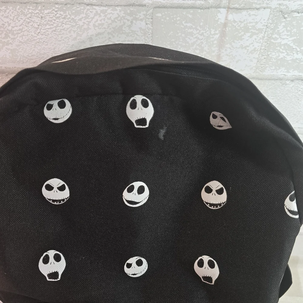 Jack Skellington Print Black Backpack 16